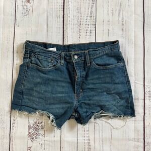 Ladies Levi's 34X32 ripped denim shorts